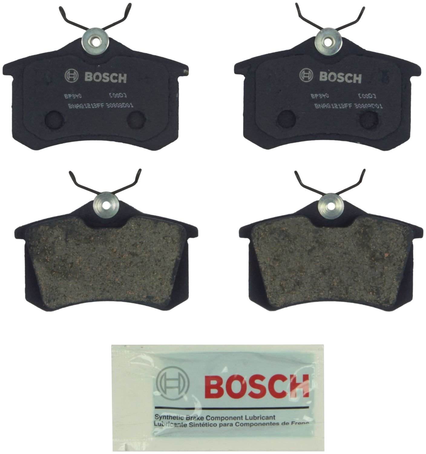 Top View of Rear Disc Brake Pad Set BOSCH BP340