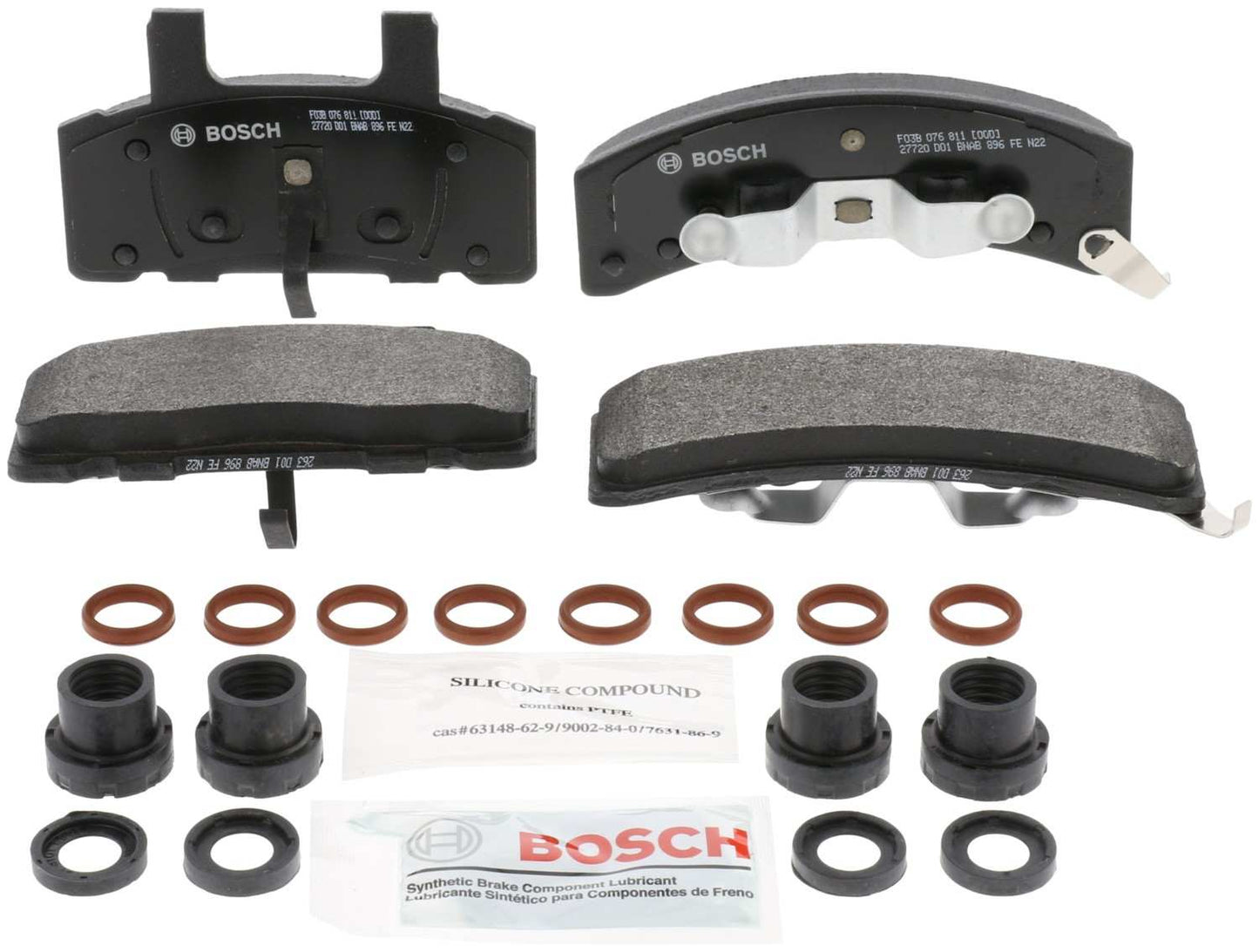 Front View of Front Disc Brake Pad Set BOSCH BP369