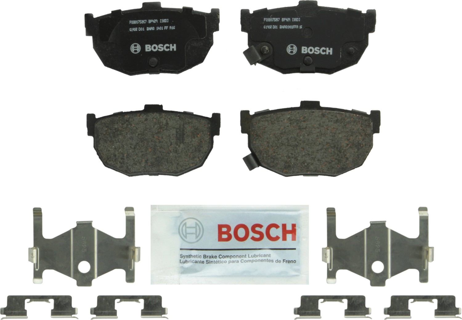 Front View of Rear Disc Brake Pad Set BOSCH BP429