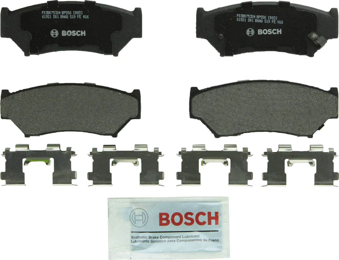 Front View of Front Disc Brake Pad Set BOSCH BP556