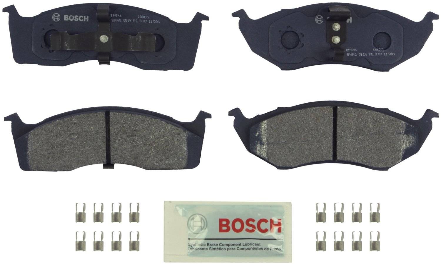 Top View of Front Disc Brake Pad Set BOSCH BP591