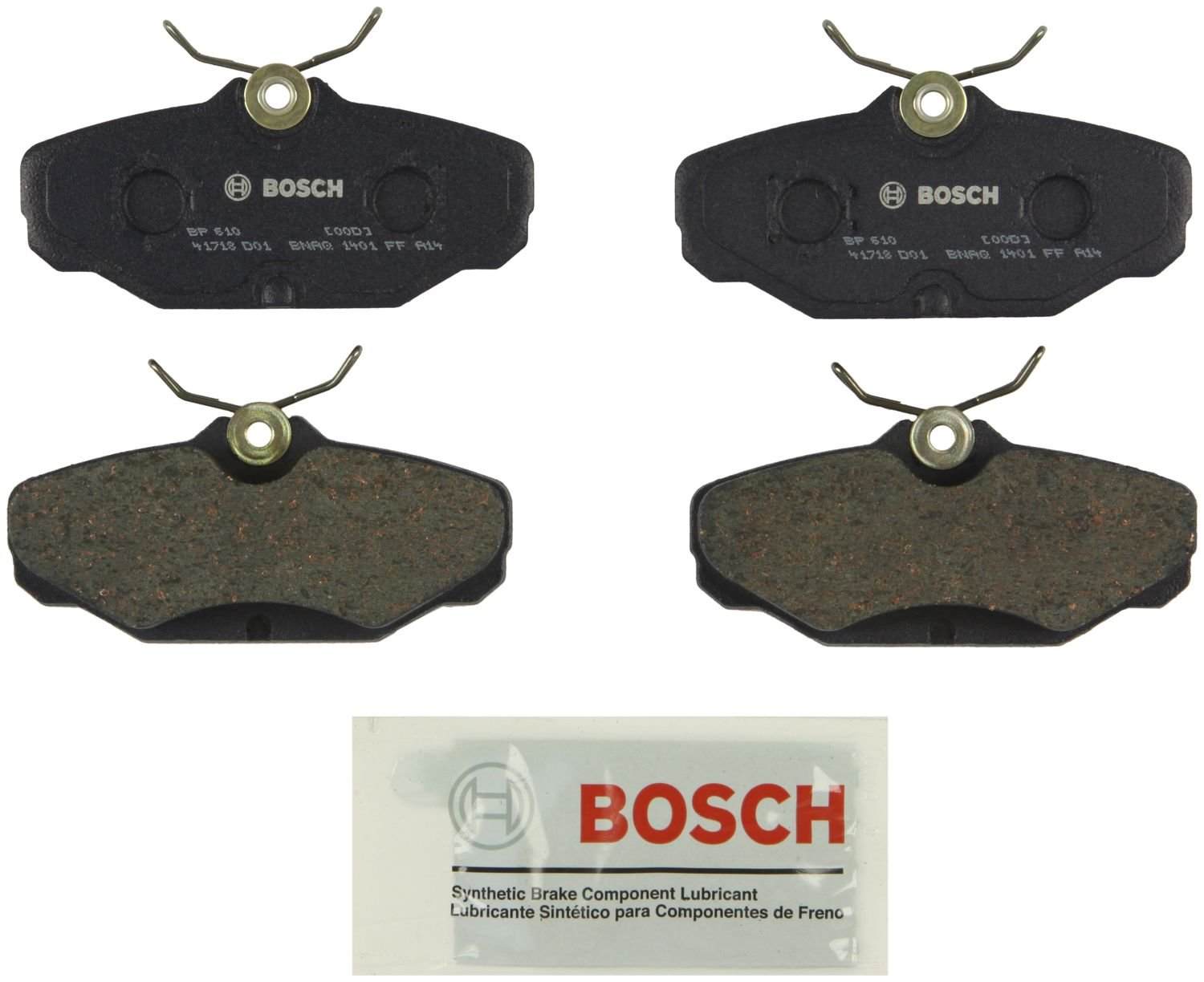 Top View of Rear Disc Brake Pad Set BOSCH BP610