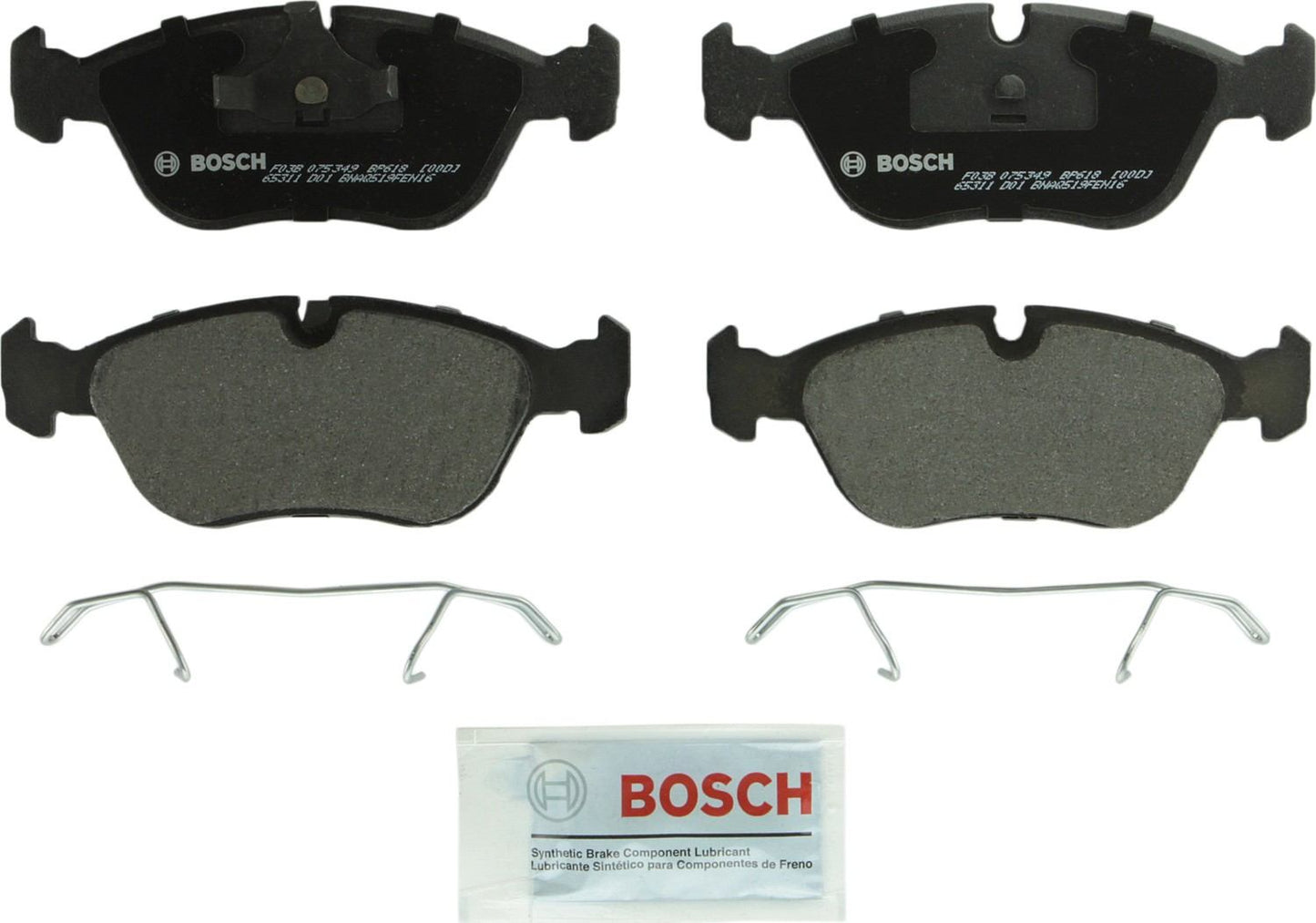 Top View of Front Disc Brake Pad Set BOSCH BP618