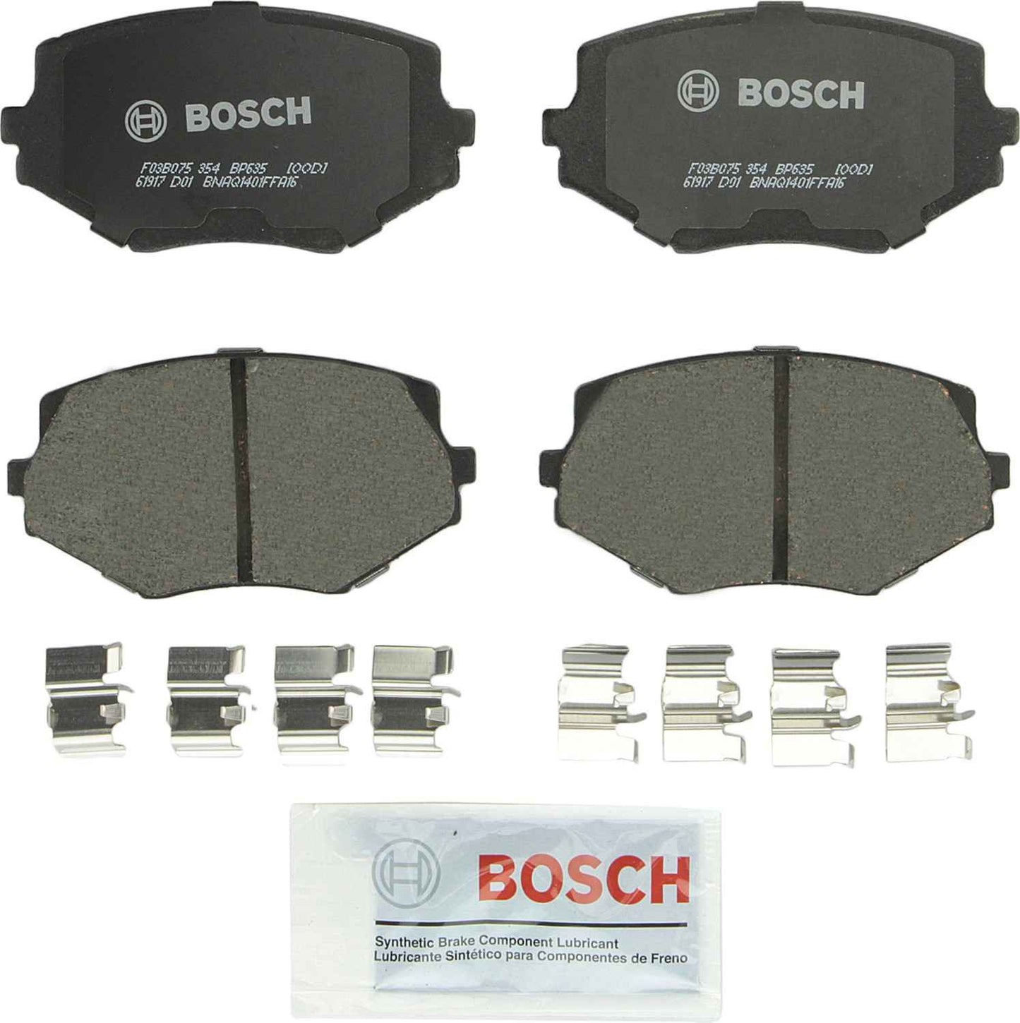 Top View of Front Disc Brake Pad Set BOSCH BP635