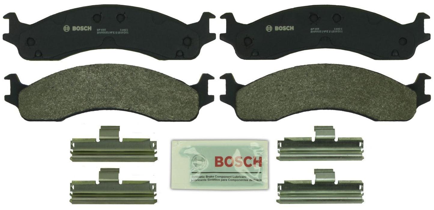 Front View of Front Disc Brake Pad Set BOSCH BP655