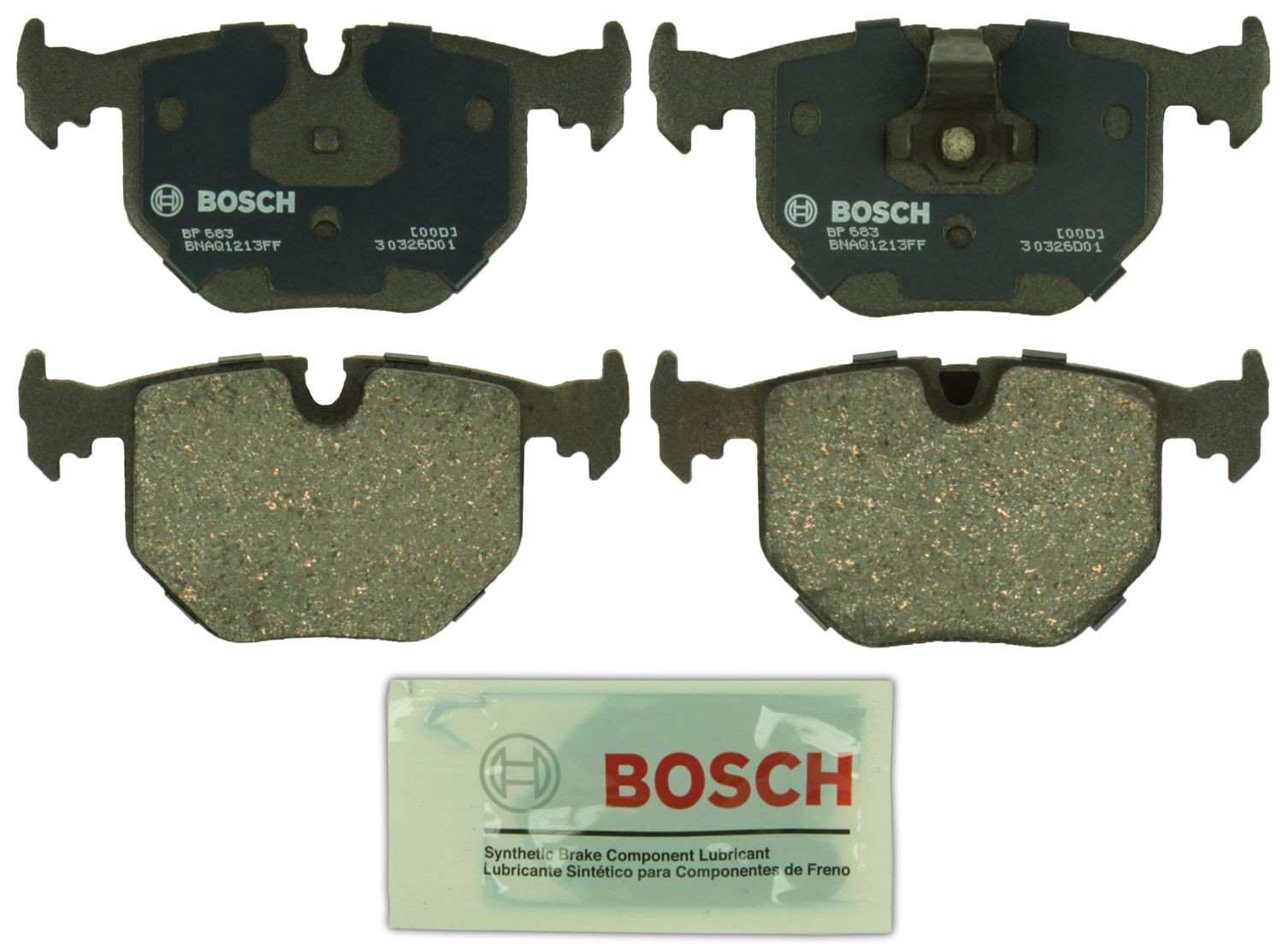 Front View of Rear Disc Brake Pad Set BOSCH BP683