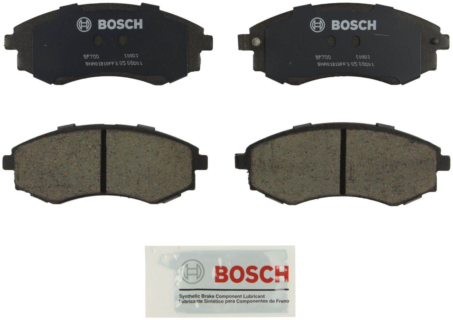 Front View of Front Disc Brake Pad Set BOSCH BP700