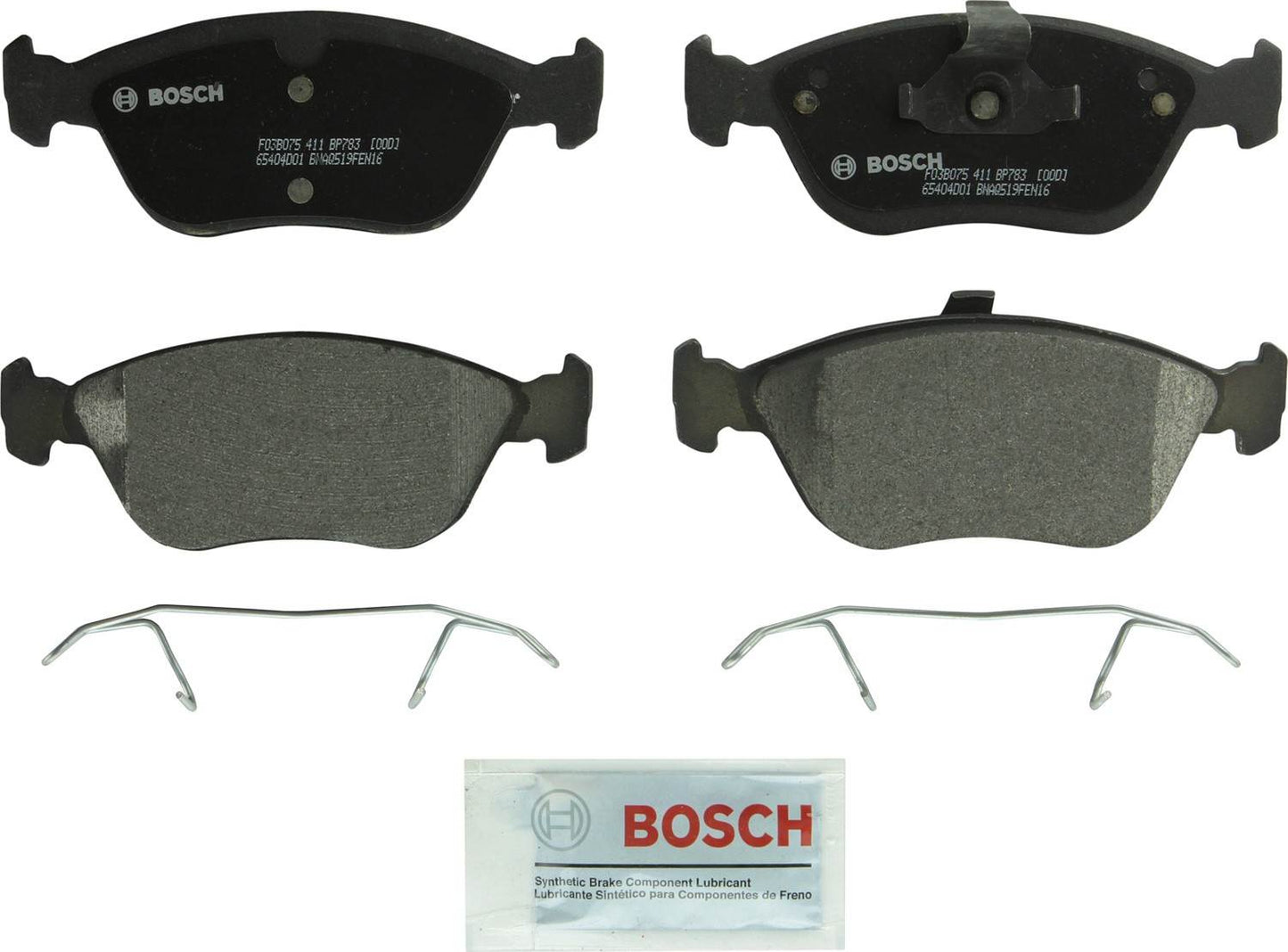 Top View of Front Disc Brake Pad Set BOSCH BP783