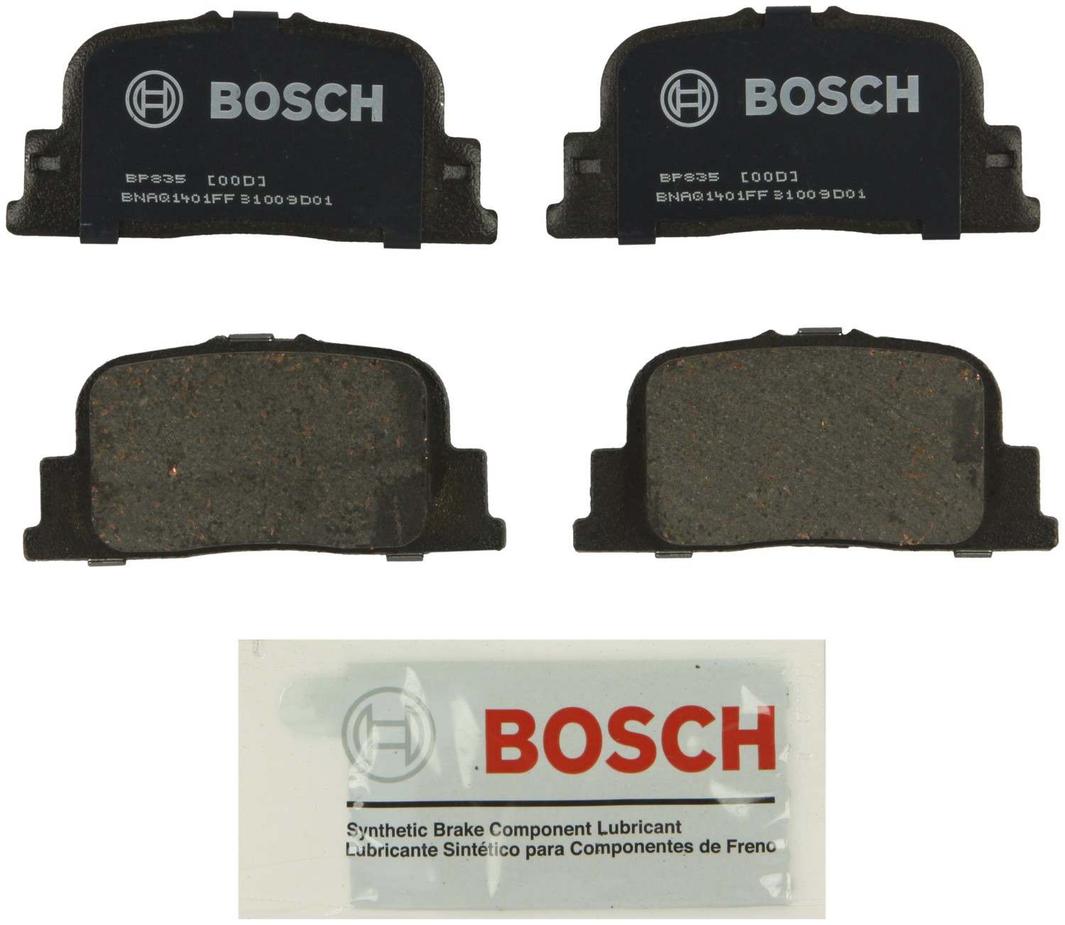 Kit View of Rear Disc Brake Pad Set BOSCH BP835