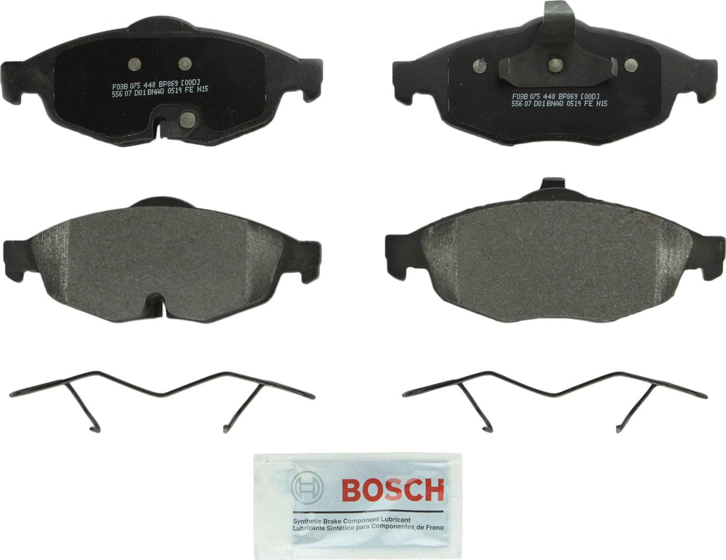 Top View of Front Disc Brake Pad Set BOSCH BP869