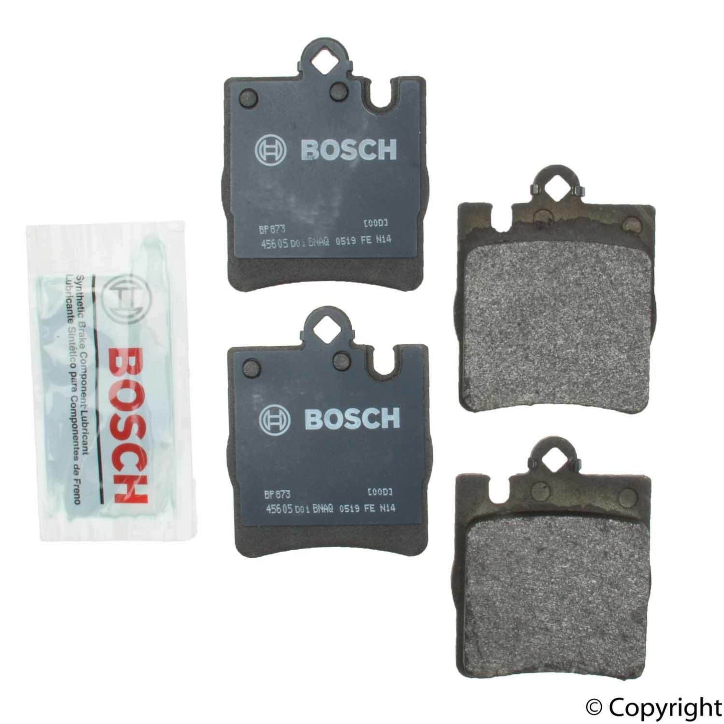 Top View of Rear Disc Brake Pad Set BOSCH BP873