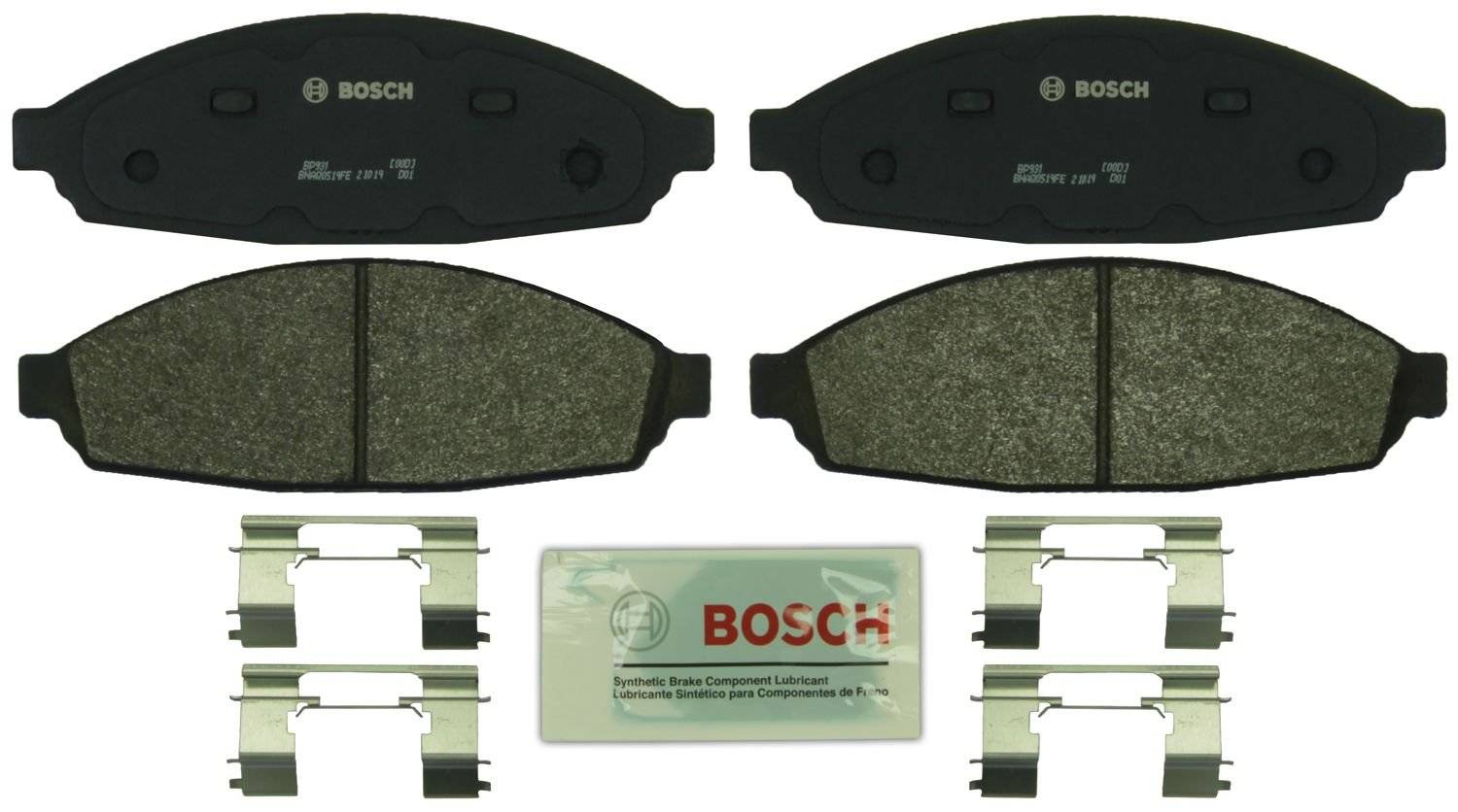 Top View of Front Disc Brake Pad Set BOSCH BP931