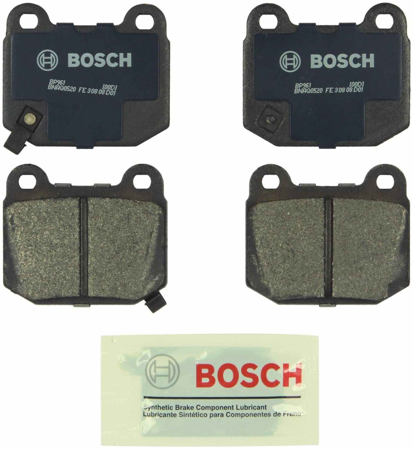 Top View of Rear Disc Brake Pad Set BOSCH BP961