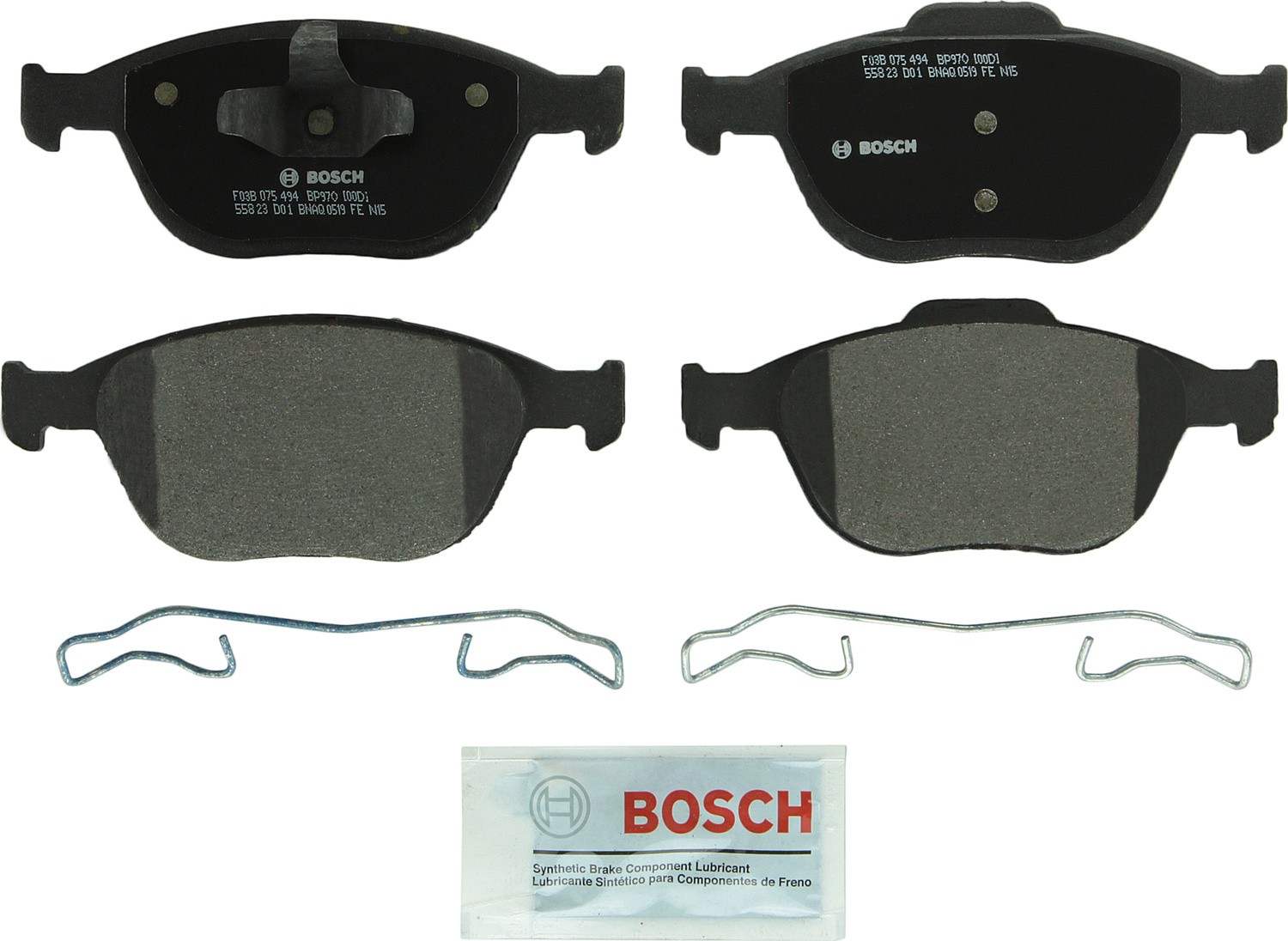 Top View of Front Disc Brake Pad Set BOSCH BP970