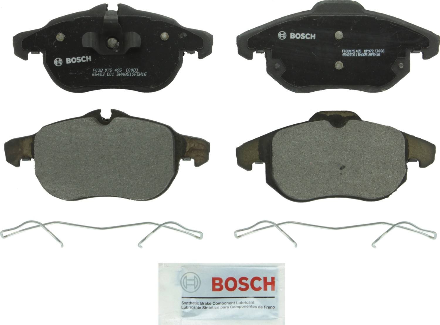 Top View of Front Disc Brake Pad Set BOSCH BP972