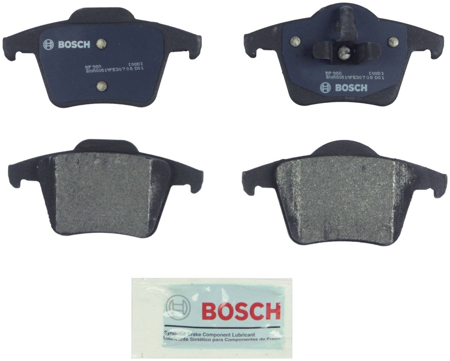 Top View of Rear Disc Brake Pad Set BOSCH BP980