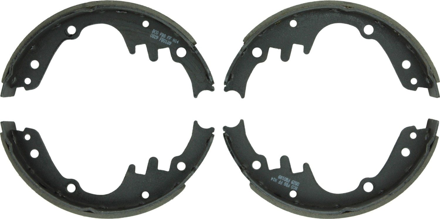 Front View of Rear Drum Brake Shoe BOSCH BS189