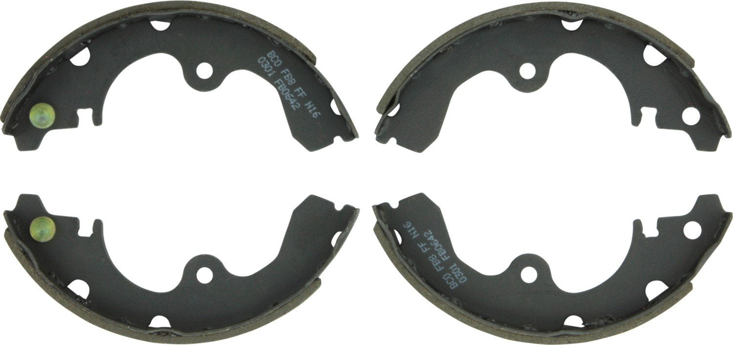 Front View of Rear Drum Brake Shoe BOSCH BS642