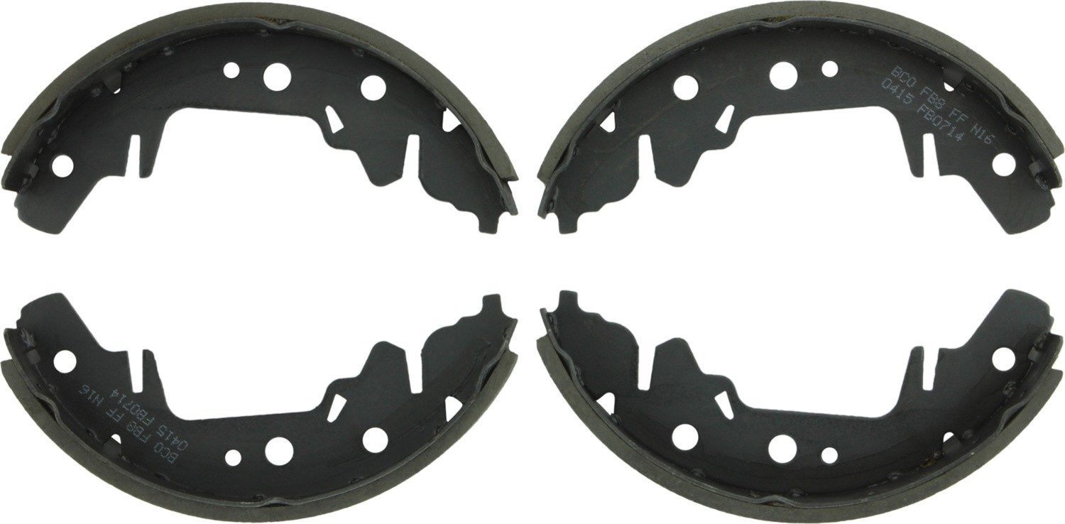 Front View of Rear Drum Brake Shoe BOSCH BS714