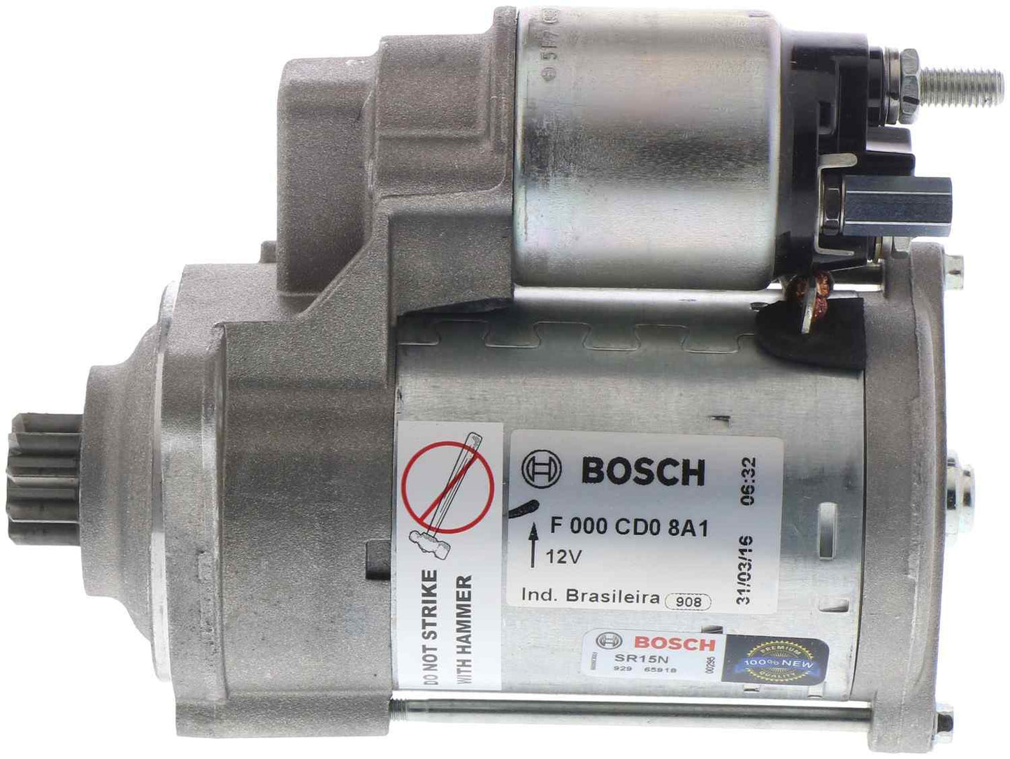 Left View of Starter Motor BOSCH SR15N