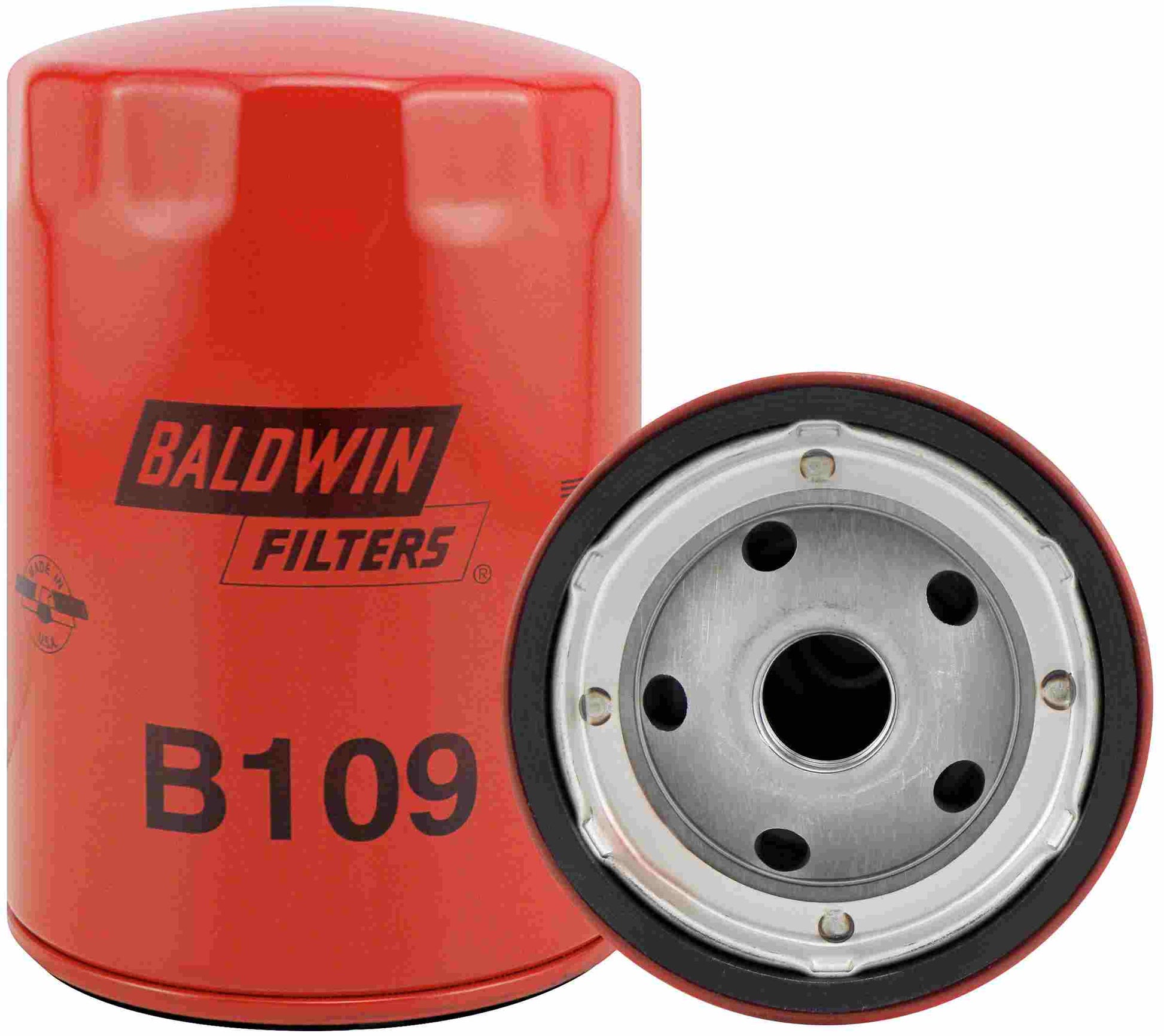 Front View of Engine Oil Filter BALDWIN B109