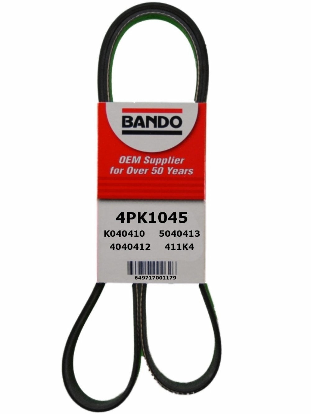 Front View of Accessory Drive Belt BANDO 4PK1045