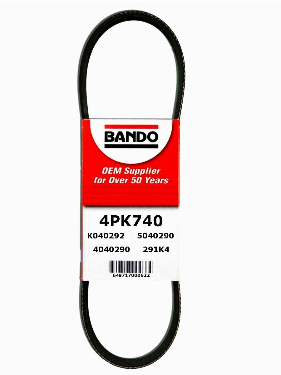 Front View of Accessory Drive Belt BANDO 4PK740