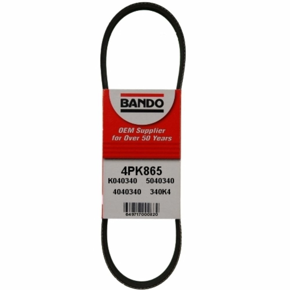 Accessory Drive Belt BANDO 4PK865 For Nissan Toyota BMW Honda Mazda Chrysler Dodge Kia Hyundai Geo