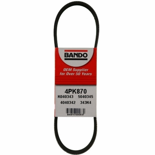 Front View of Accessory Drive Belt BANDO 4PK870