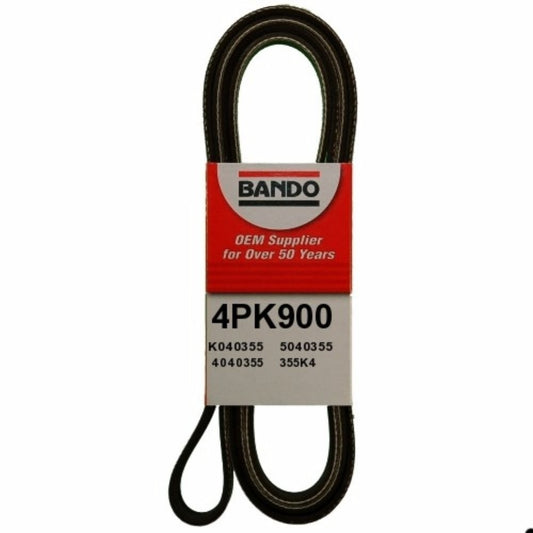 Front View of Accessory Drive Belt BANDO 4PK900