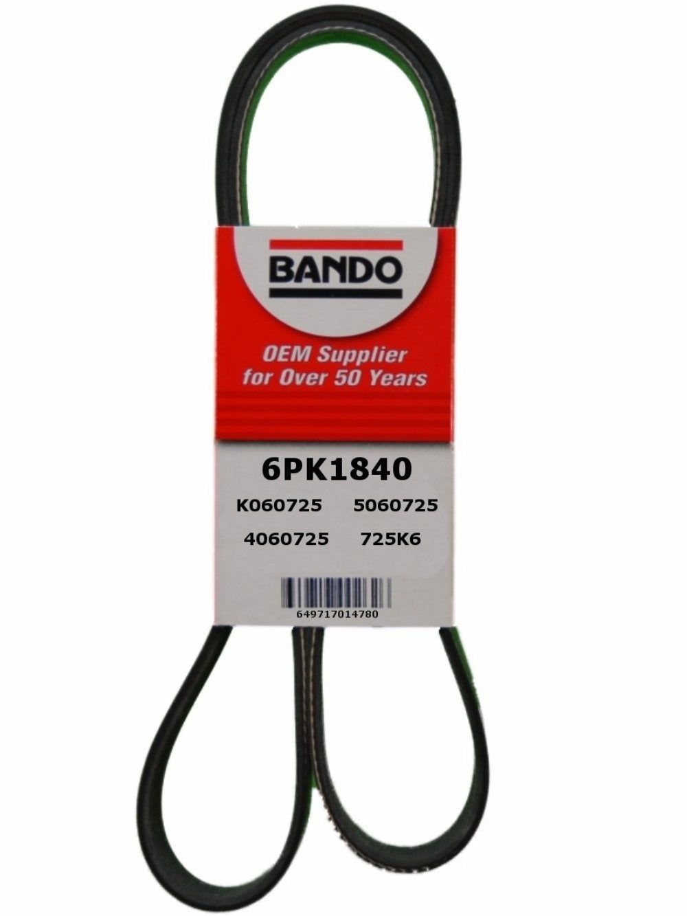 Front View of Accessory Drive Belt BANDO 6PK1840