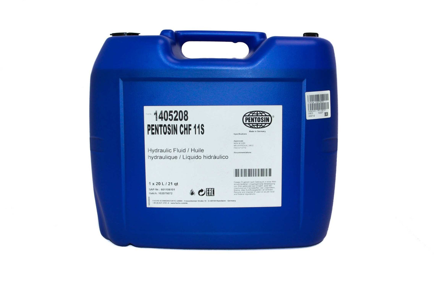 Front View of Hydraulic System Fluid CRP 1405208