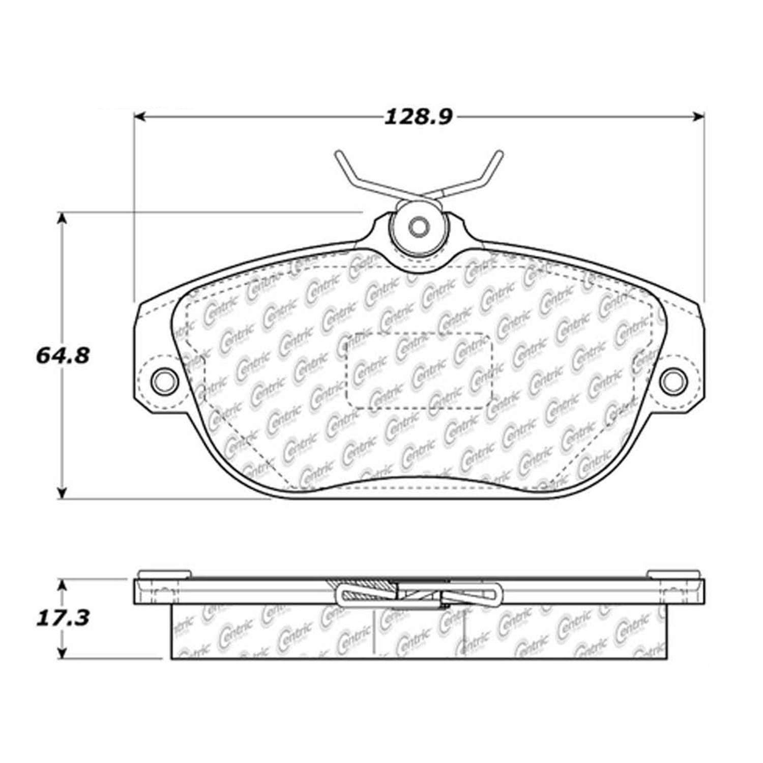 Other View of Front Disc Brake Pad Set CENTRIC 105.05420