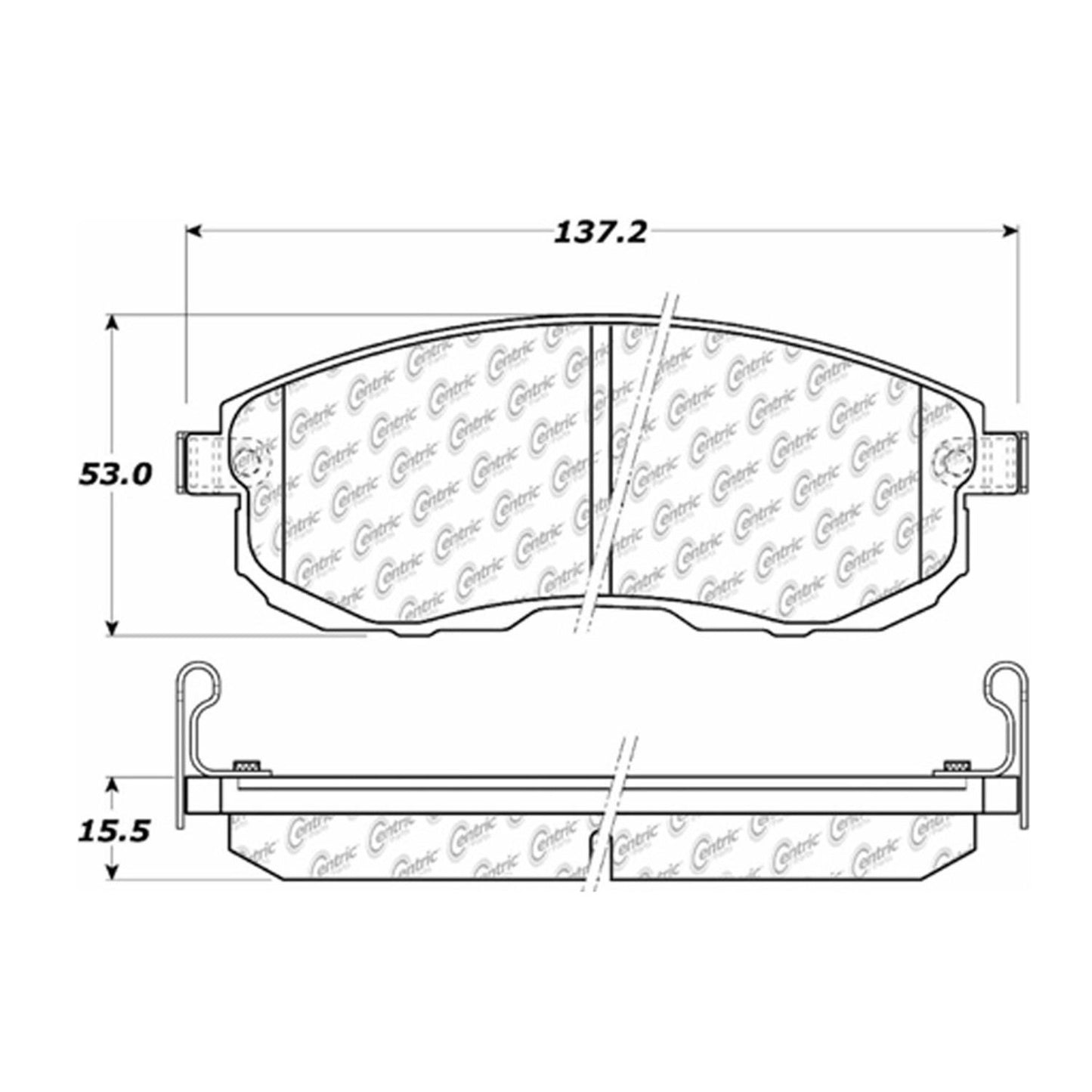 Other View of Front Disc Brake Pad Set CENTRIC 105.08151