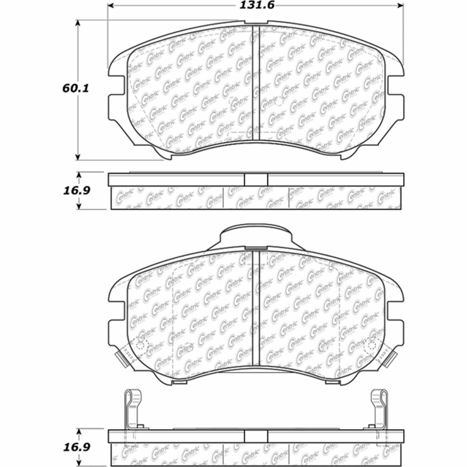 Other View of Front Disc Brake Pad Set CENTRIC 105.09240