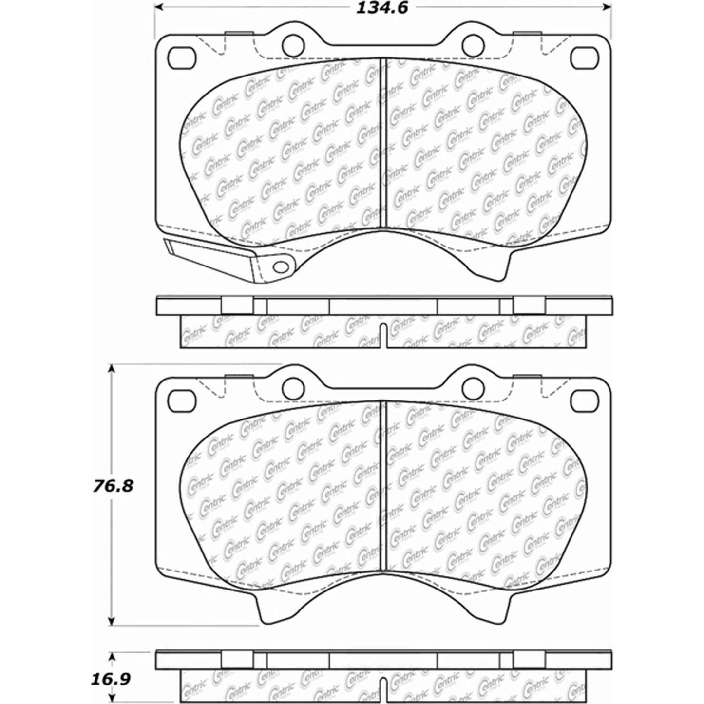 Other View of Front Disc Brake Pad Set CENTRIC 105.09760