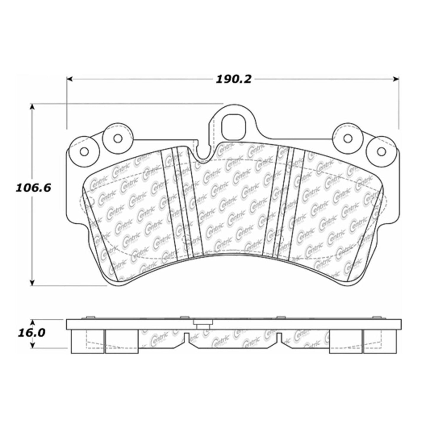 Other View of Front Disc Brake Pad Set CENTRIC 105.09770