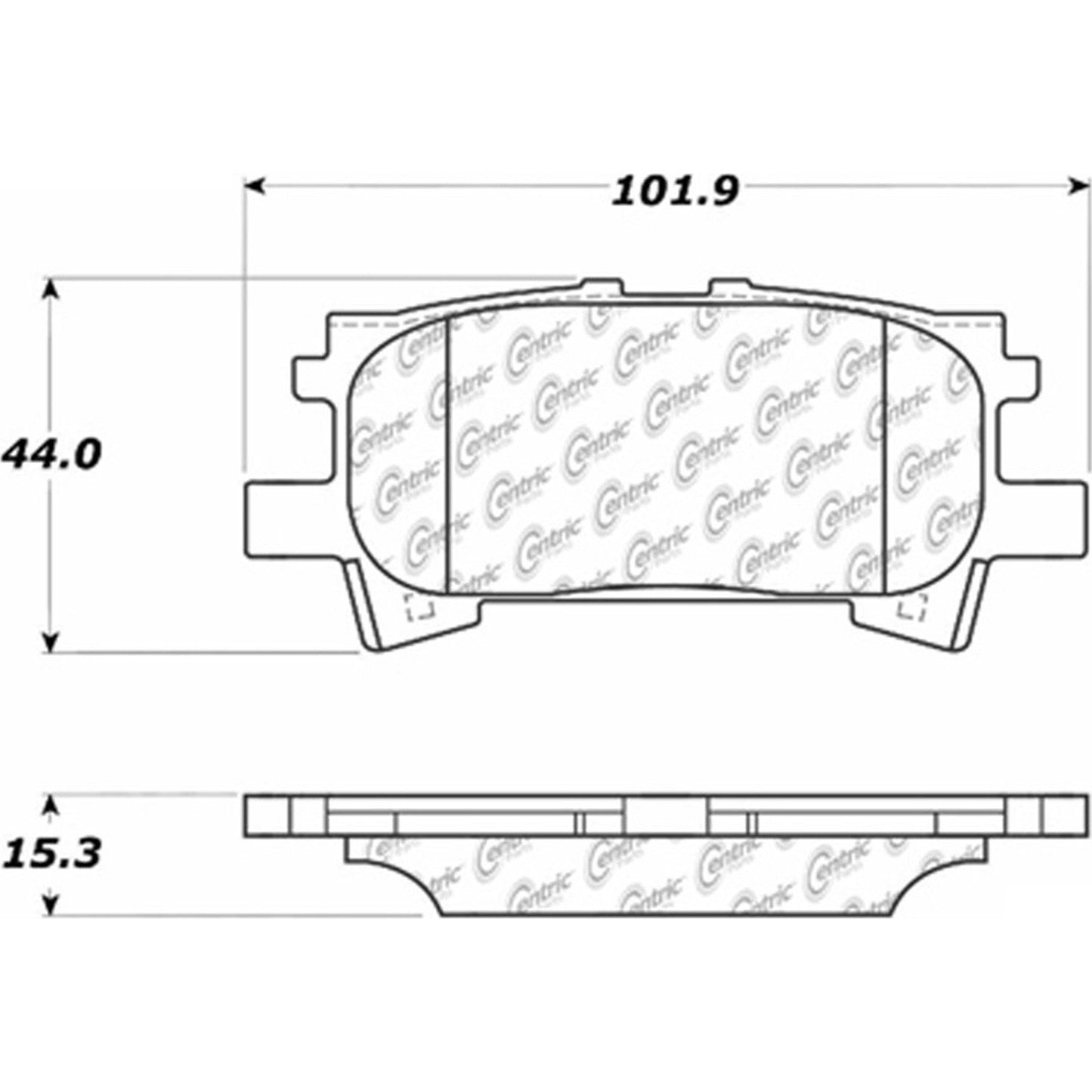 Other View of Rear Disc Brake Pad Set CENTRIC 105.09960