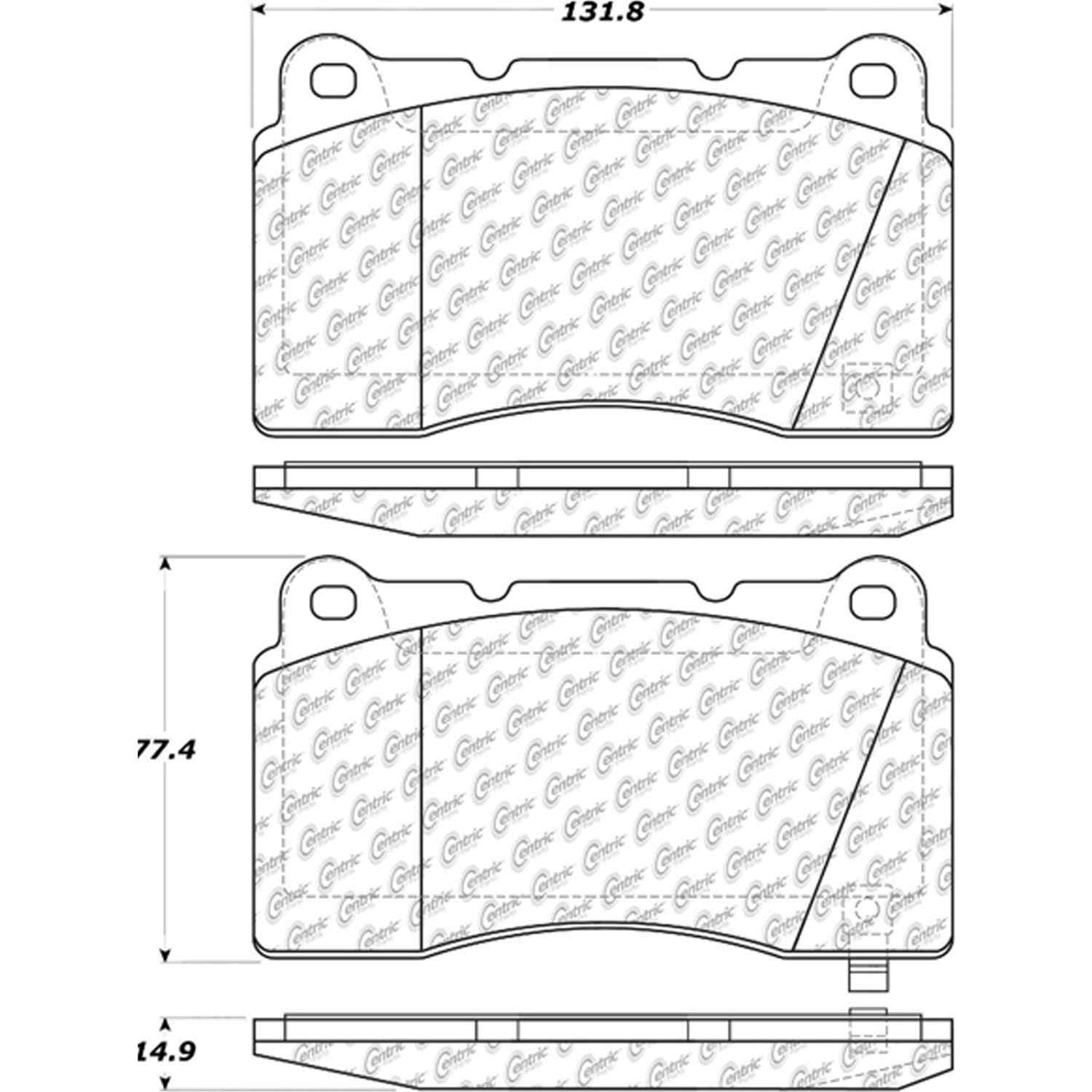 Other View of Front Disc Brake Pad Set CENTRIC 105.10010