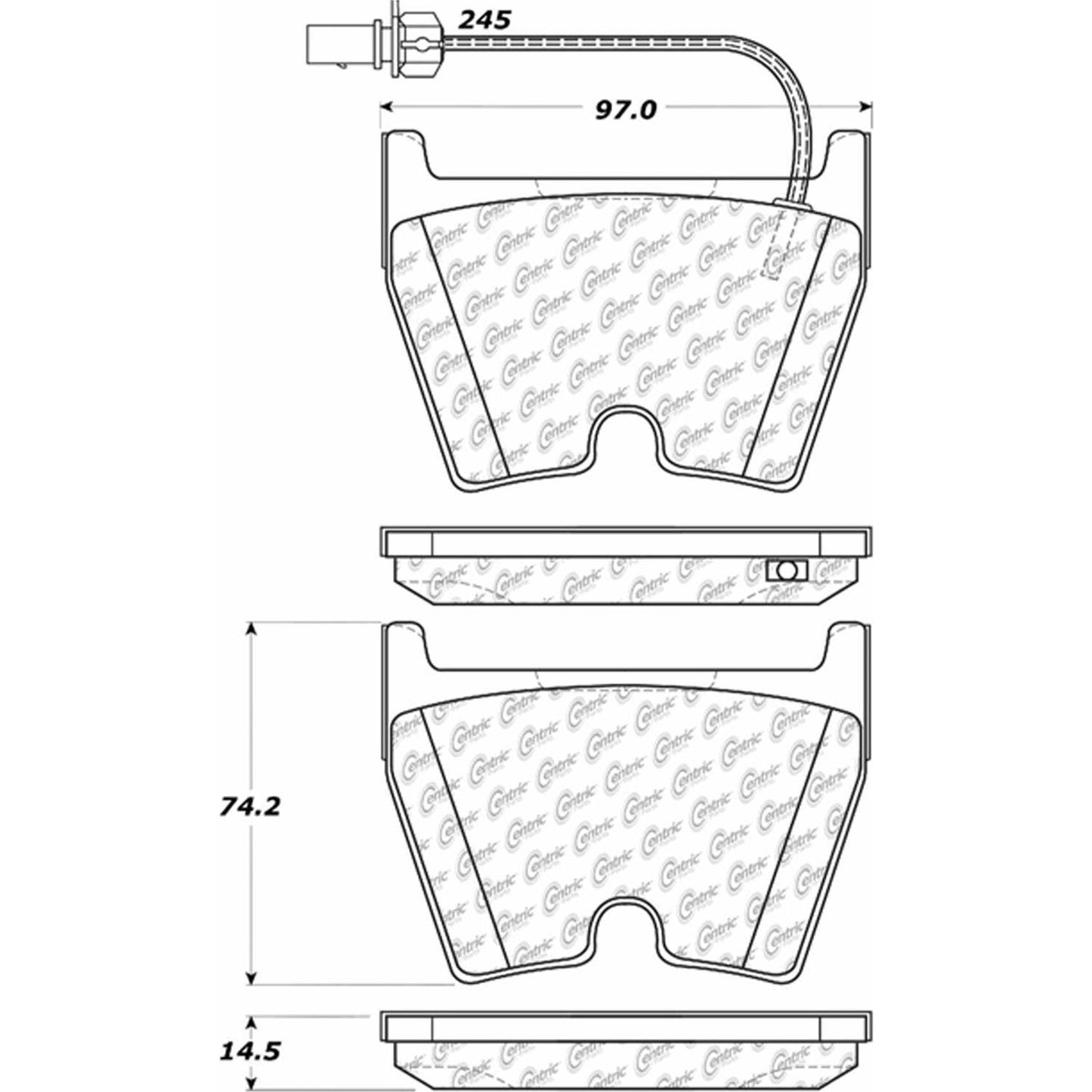 Other View of Front Disc Brake Pad Set CENTRIC 105.10290