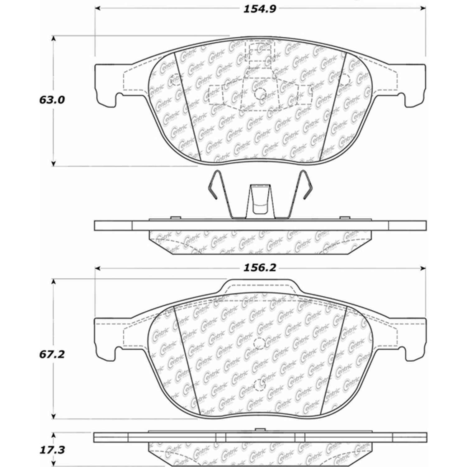 Other View of Front Disc Brake Pad Set CENTRIC 105.10440