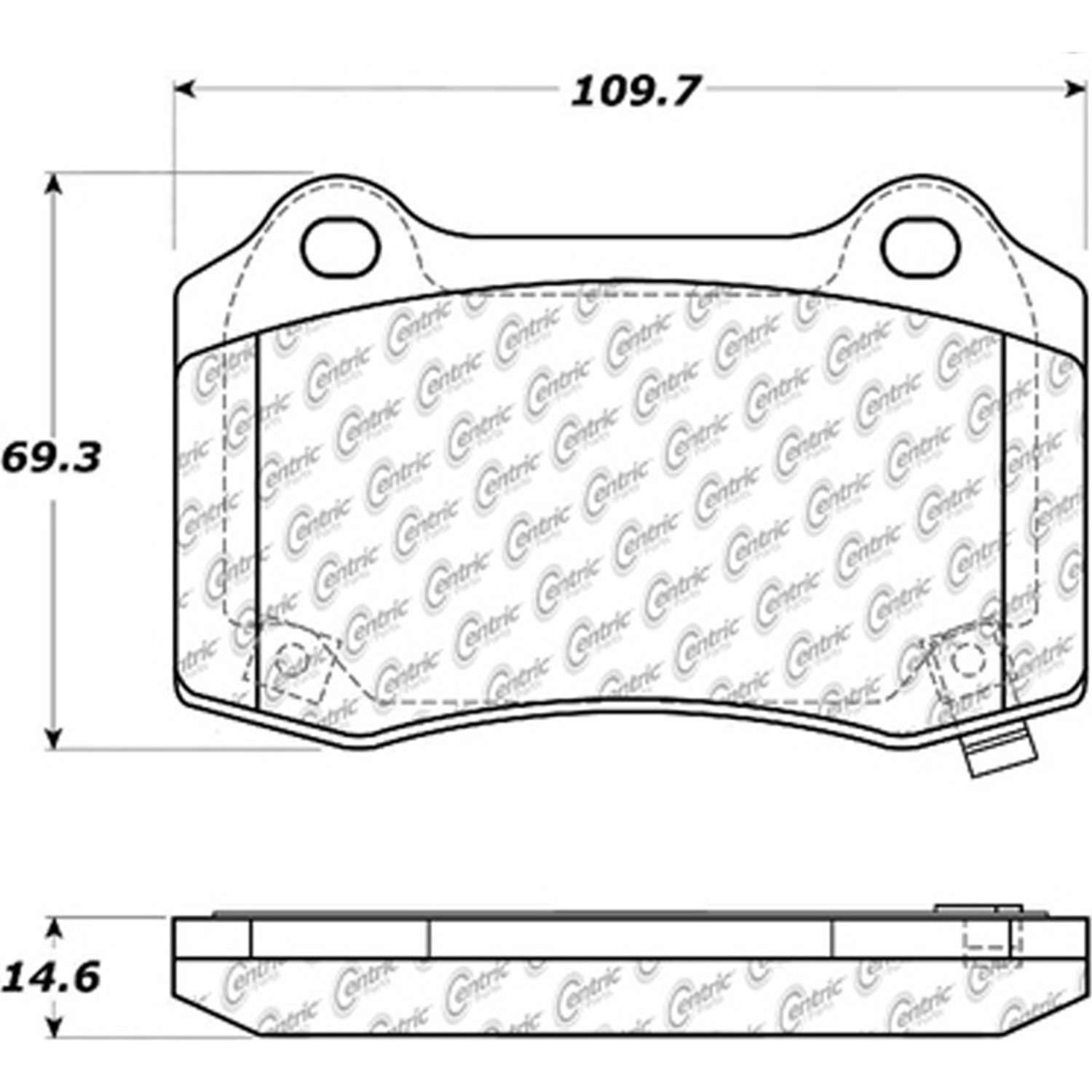 Other View of Rear Disc Brake Pad Set CENTRIC 105.10530