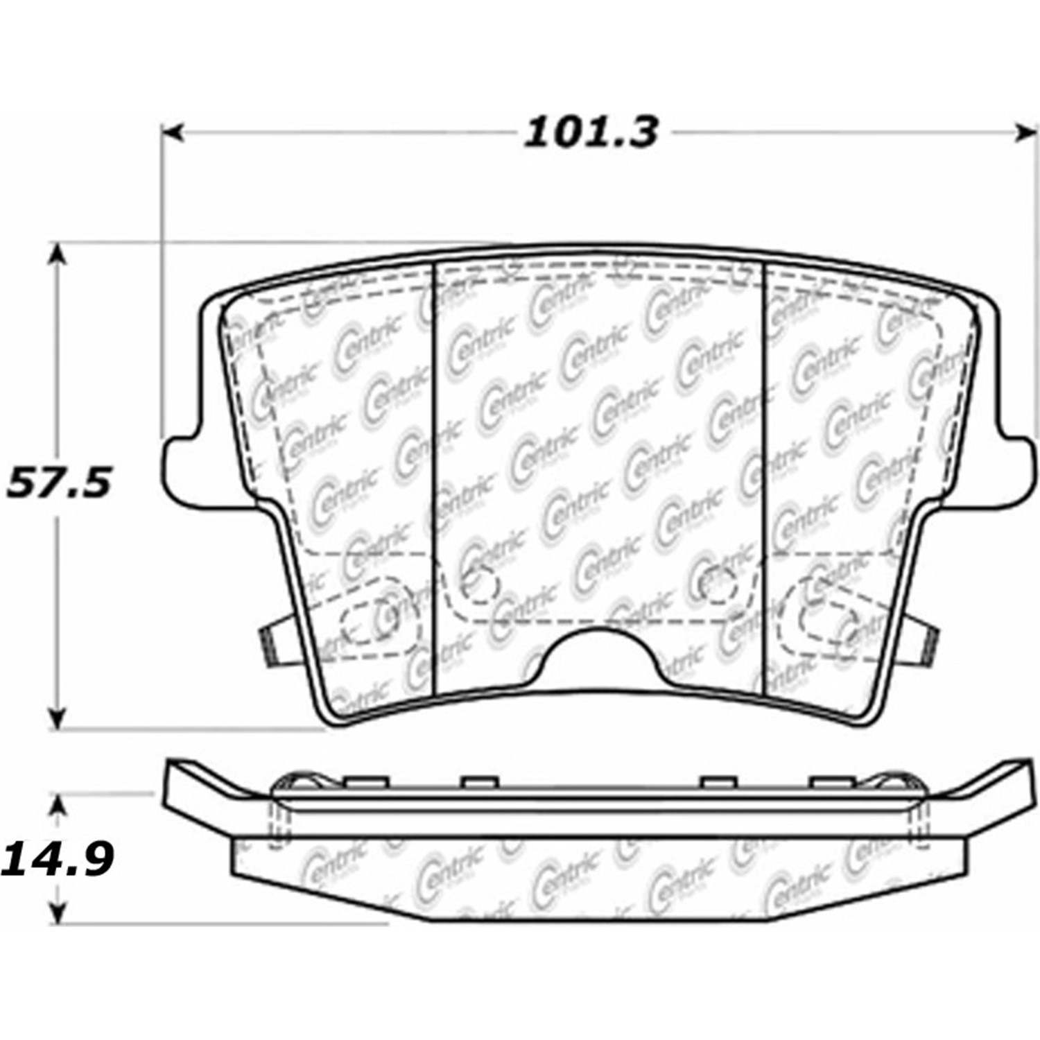 Other View of Rear Disc Brake Pad Set CENTRIC 105.10571