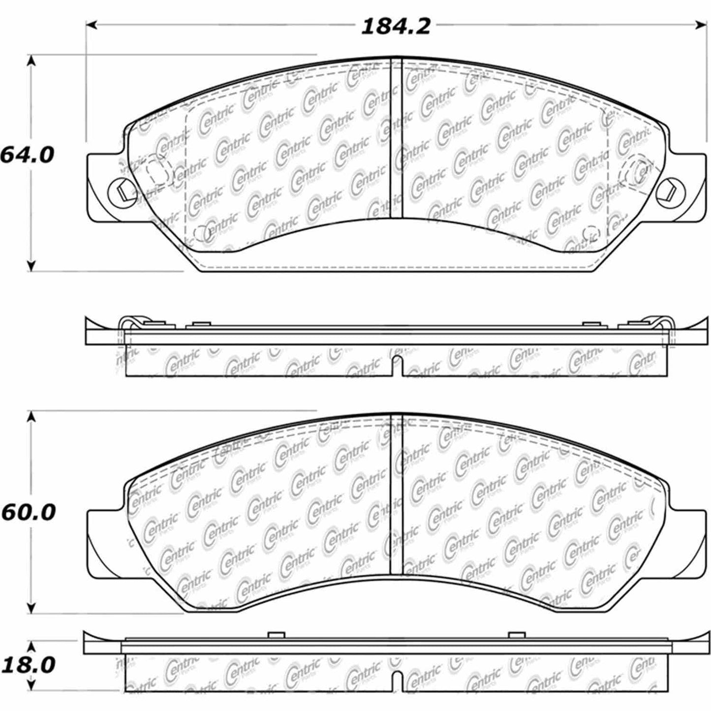 Other View of Front Disc Brake Pad Set CENTRIC 105.10920