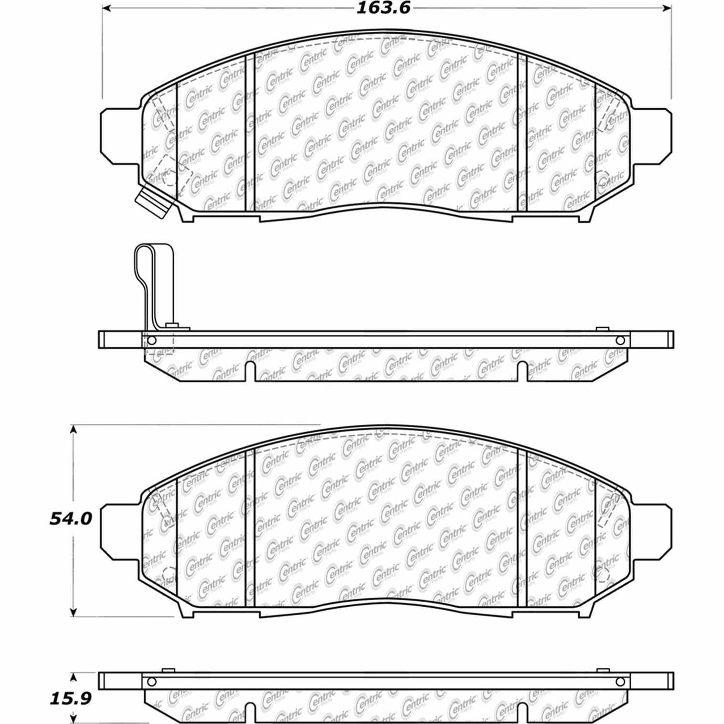 Other View of Front Disc Brake Pad Set CENTRIC 105.10940