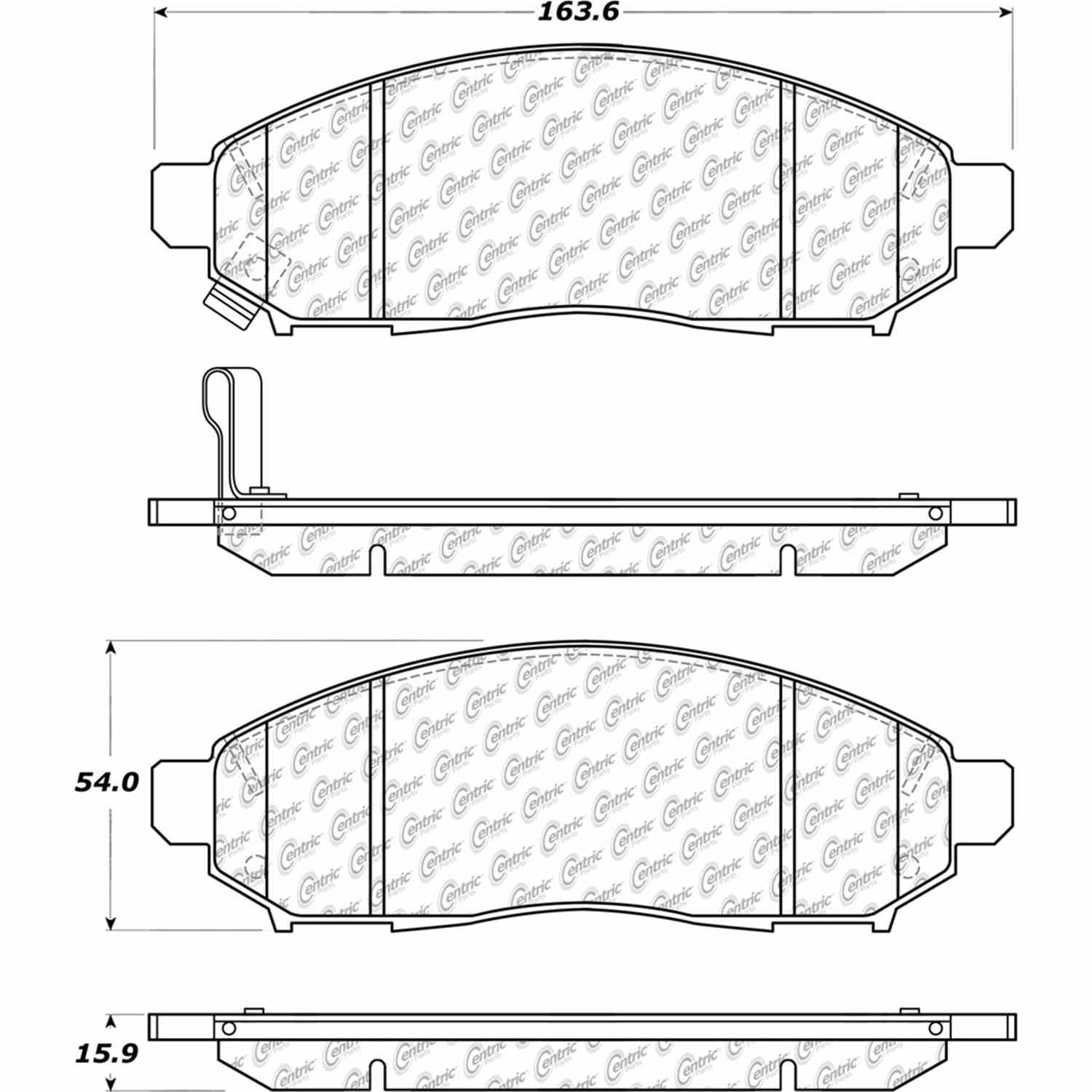 Other View of Front Disc Brake Pad Set CENTRIC 105.10940