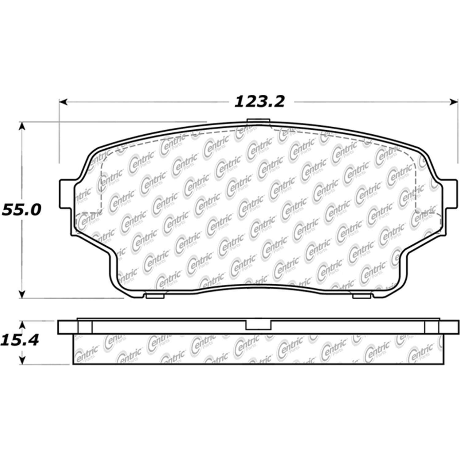 Other View of Front Disc Brake Pad Set CENTRIC 105.11050