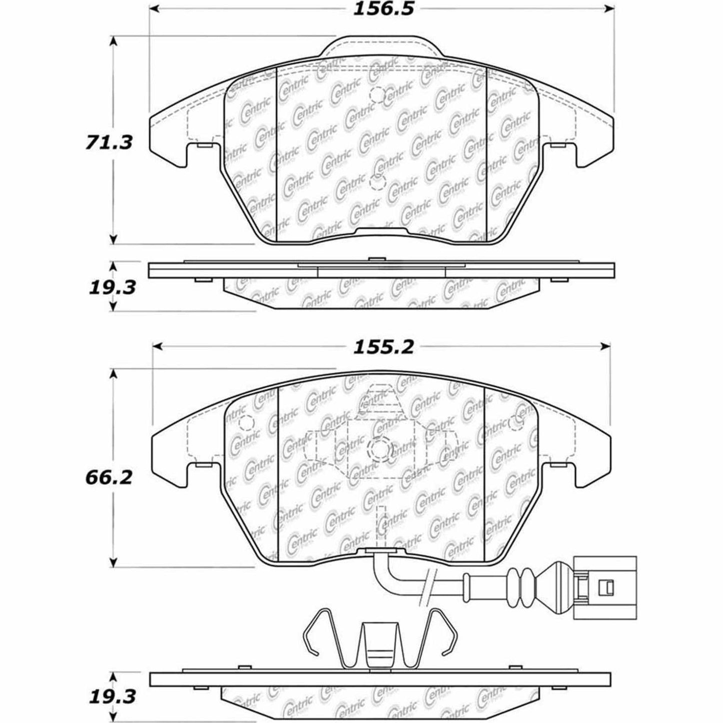 Other View of Front Disc Brake Pad Set CENTRIC 105.11070