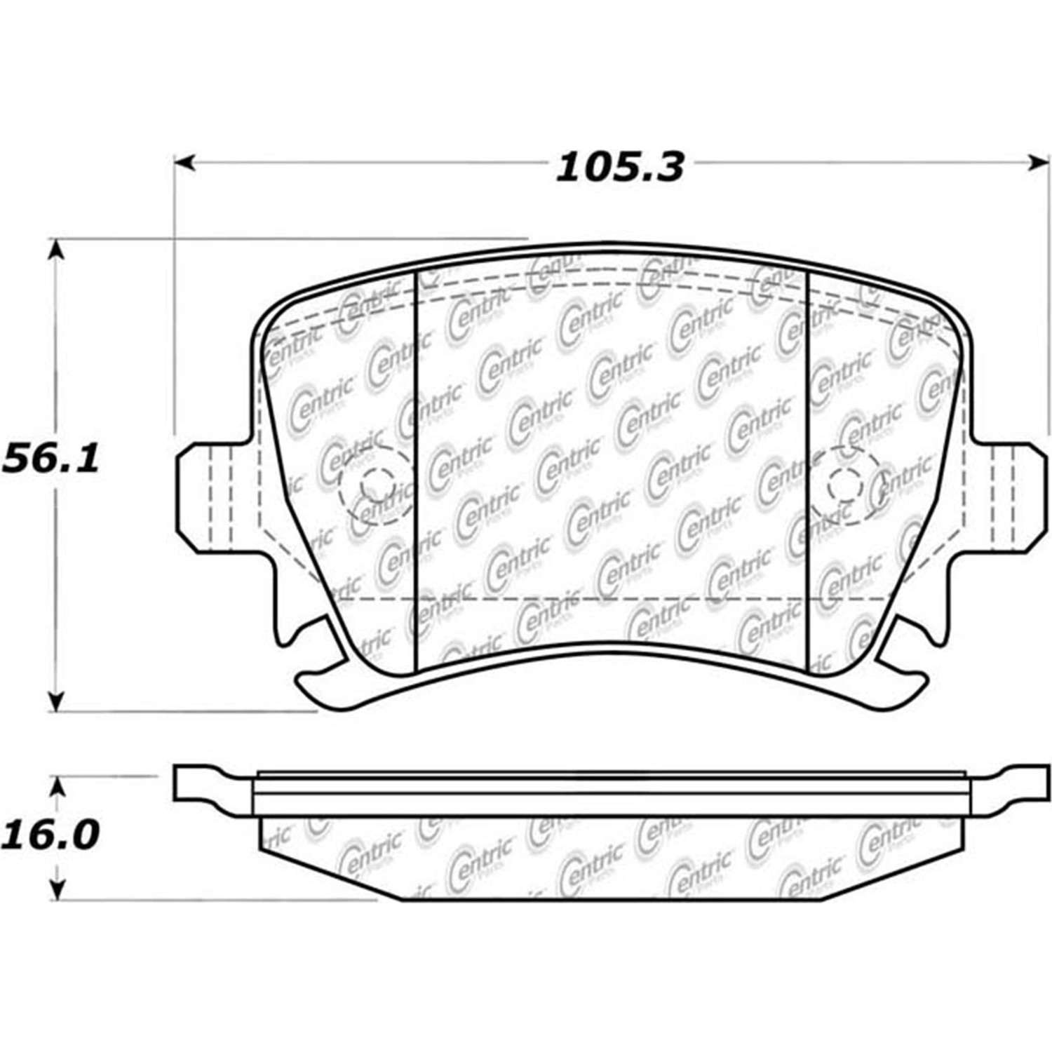 Other View of Rear Disc Brake Pad Set CENTRIC 105.11080