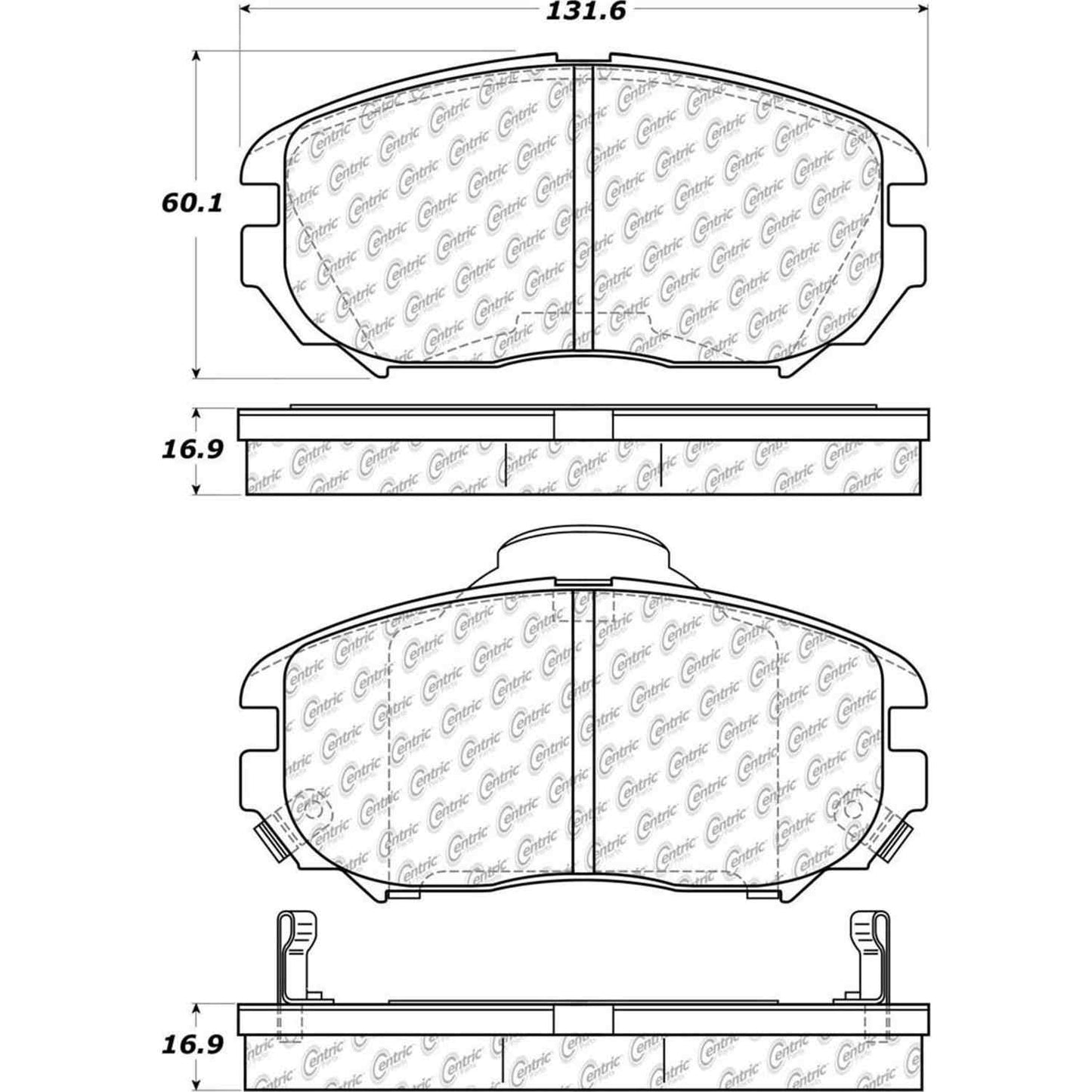 Other View of Front Disc Brake Pad Set CENTRIC 105.11250